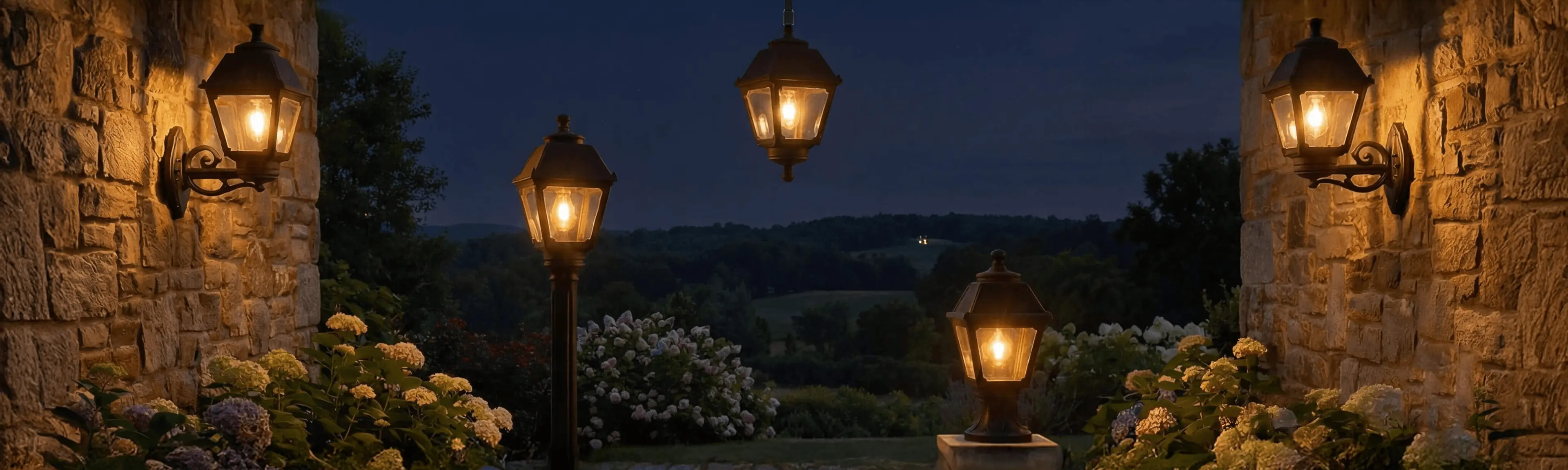 Fumagalli reçine dış mekan aydınlatma - gece görünümü