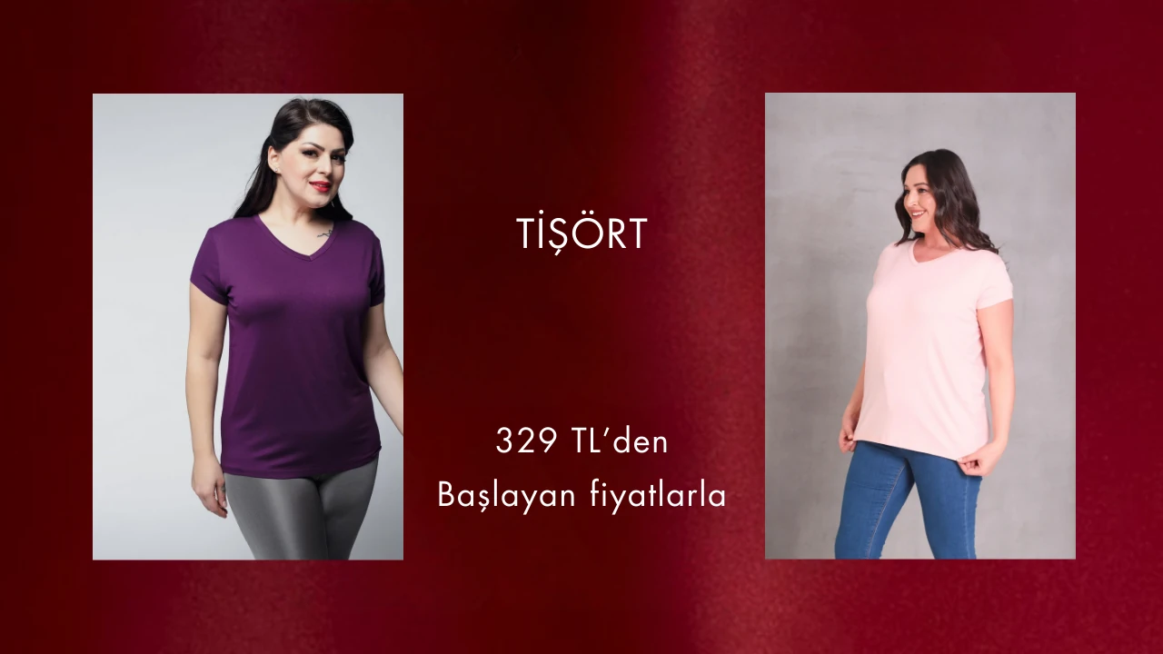 Ebsumu Kadın Büyük Beden Tişört