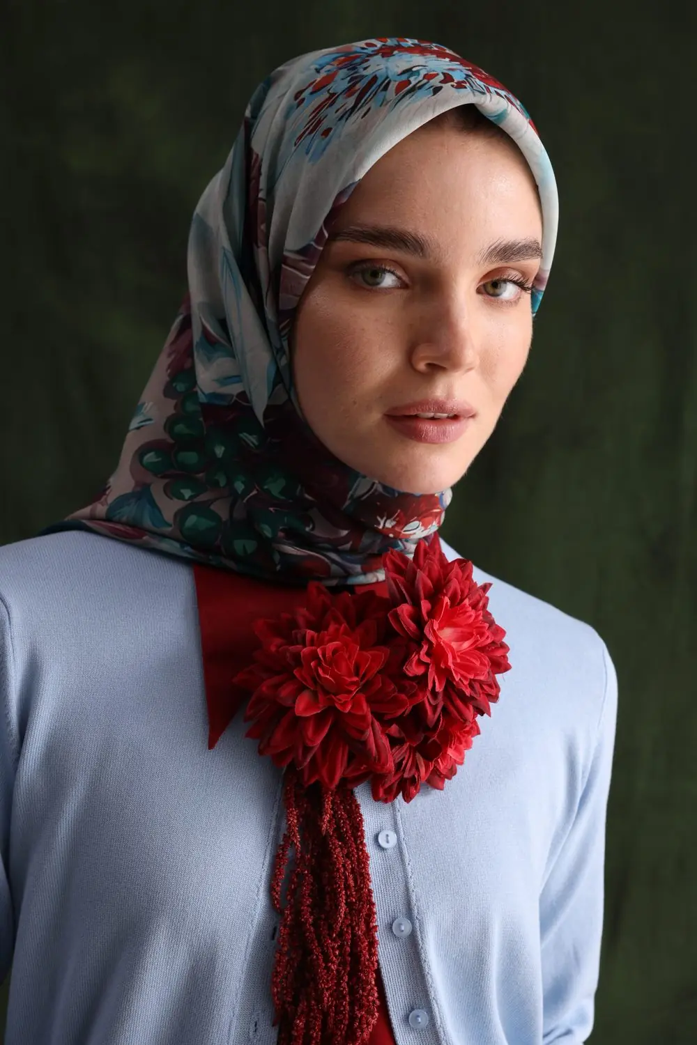 Laurel Desen Hebei İpek Eşarp