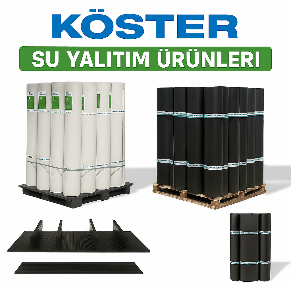 KÖSTER sentetik örtü sistemleri – PVC ve TPO membranlarla çatılarda uzun ömürlü su yalıtımı çözümleri. 